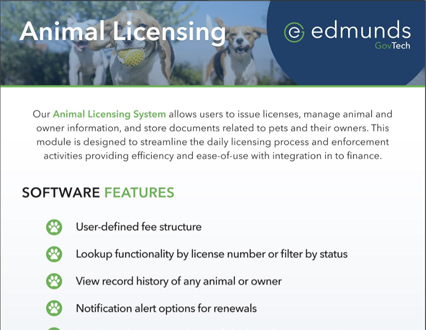 Animal Licensing Product Sheet