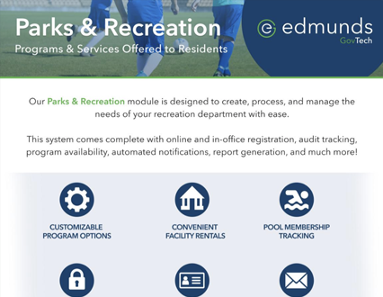 Parks & Recreation Product Sheet